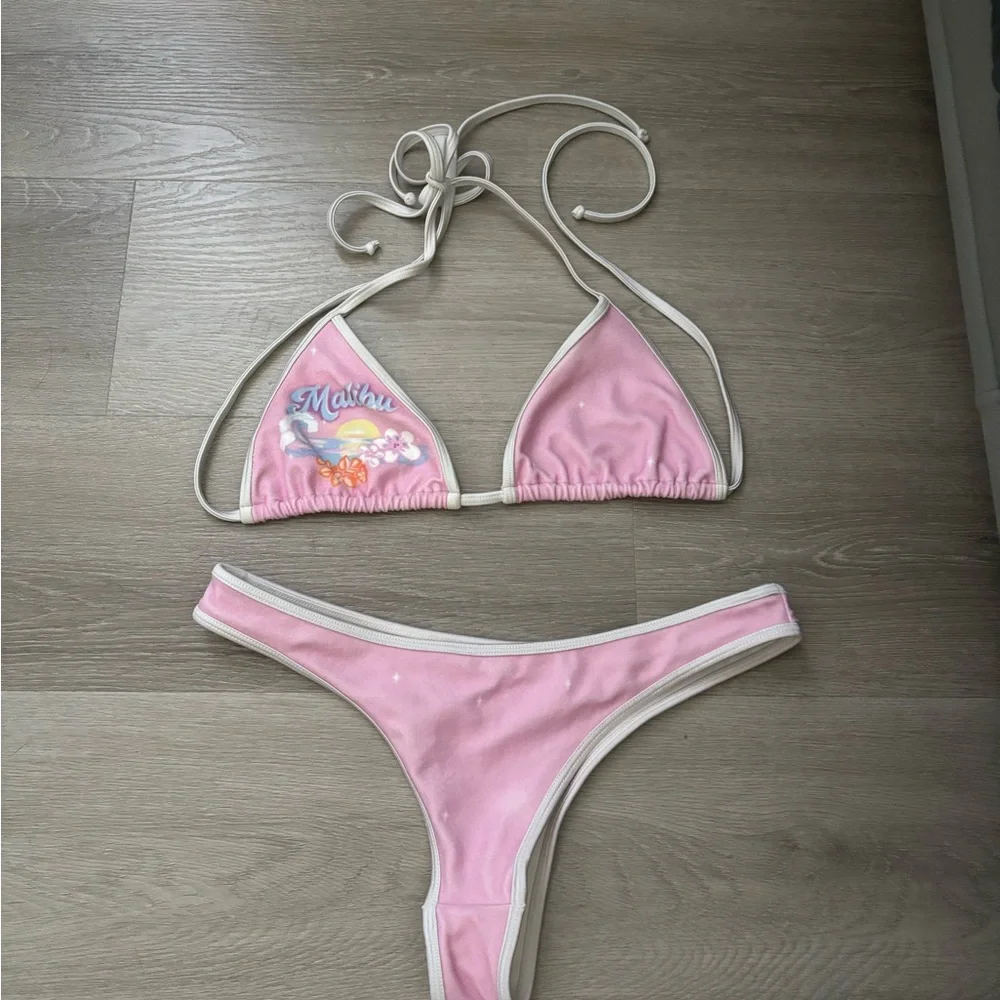 Pink Triangle Bikini Set - Picture 1 of 3